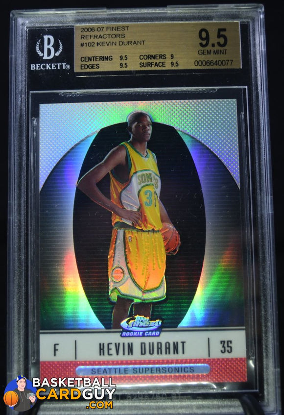 2006-07 Finest Refractors #102 Kevin Durant RC BGS 9.5 - Basketball Cards