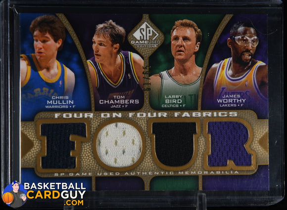 2009-10 SP Game Used 4 on 4 Fabrics 65 #FFFORWRD Horace Grant/James Worthy/Kevin McHale/Larry Bird/Scottie Pippen/Tom Chambers/Chris 