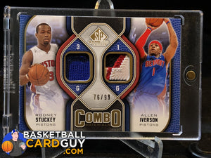 2009-10 SP Game Used Combo Patches #CPIS Allen Iverson/Rodney Stuckey - Basketball Cards