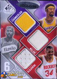 2009-10 SP Game Used Six Star Swatches Michael Jordan/Kareem Abdul-Jabbar/Wilt Chamberlain/Hakeem Olajuwon/Moses Malone/Karl Malone - Basketball Cards