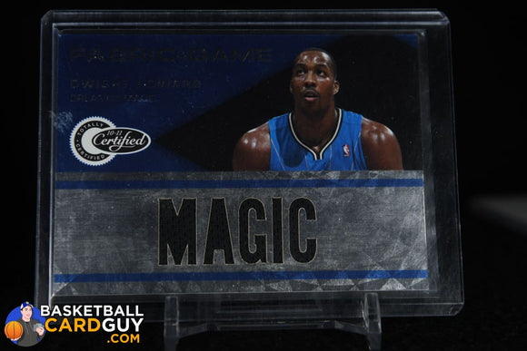 2010-11 Totally Certified Fabric of the Game Jumbo Team #14 Dwight Howard #/299 basketball card, jersey, numbered