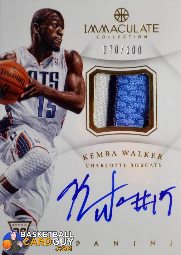 2012-13 Immaculate Collection #109 Kemba Walker JSY AU RC RPA - Basketball Cards