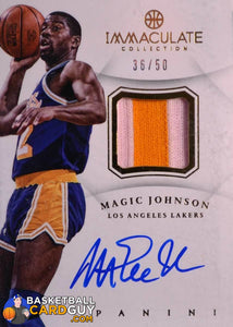 2012-13 Immaculate Collection Patch Autographs #MJ Magic Johnson - Basketball Cards