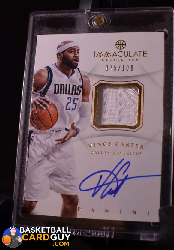 2012-13 Immaculate Collection Patch Autographs #VC Vince Carter/100 - Basketball Cards