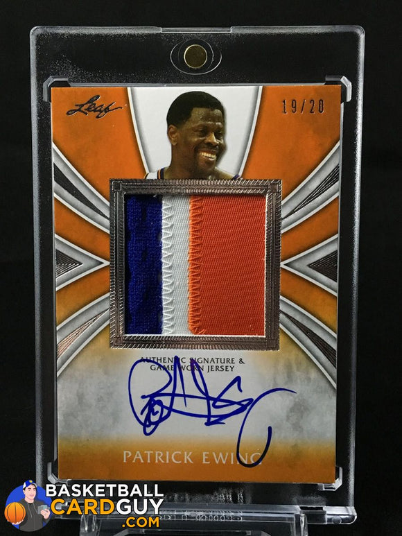 2012-13 Leaf Metal Patrick Ewing Patch Autograph Orange /20 - Basketball Cards
