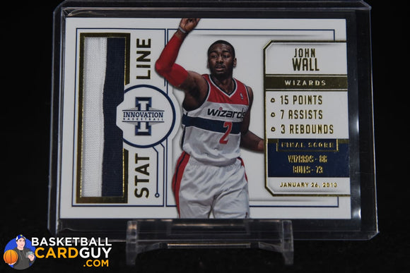 2013-14 Innovation Stat Line Jerseys Prime #1 John Wall/20 basketball card, numbered, patch