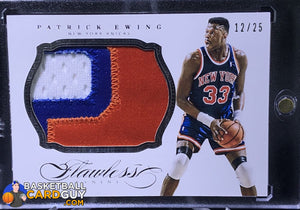 2013-14 Panini Flawless Patches #15 Patrick Ewing/25 - Basketball Cards