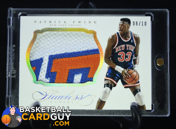 2013-14 Panini Flawless Patches Gold #15 Patrick Ewing/10 - Basketball Cards