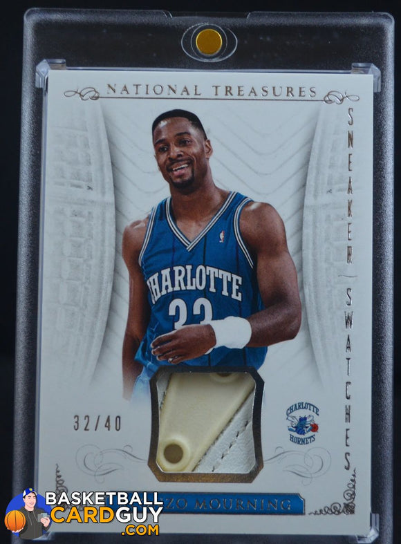 2013-14 Panini National Treasures Sneaker Swatches #16 Alonzo Mourning/40 - Basketball Cards