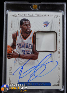 2013-14 Panini National Treasures Sneaker Swatches Autographs #13 Kevin Durant/60 - Basketball Cards