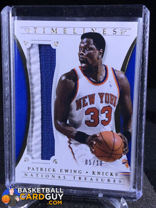2013-14 Panini National Treasures Timelines Materials Prime #33 Patrick Ewing/10 - Basketball Cards