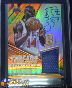 2013-14 Panini Spectra Threads Autographs Orange #27 Anthony Mason/49 - Basketball Cards