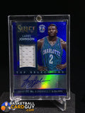 2013-14 Select Top Selections Jersey Autographs Prizms Blue #29 Larry Johnson/35 - Basketball Cards