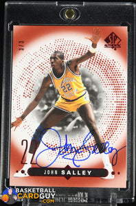 2014-15 SP Authentic Autographs Red #38 John Salley #/3 autograph, basketball card, numbered