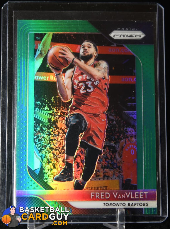 2018-19 Panini Prizm Prizms Choice Green #103 Fred VanVleet basketball card, numbered, patch