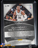 2019-20 Panini Spectra Rookie Jersey Autographs Wave #198 Quinndary Weatherspoon autograph, basketball card, numbered, patch, rookie card