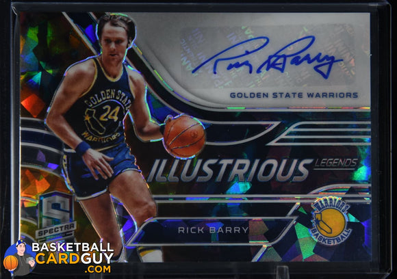 2020-21 Panini Spectra Illustrious Legends Signatures Astral #11 Rick Barry #/35 autograph, basketball card, numbered, prizm