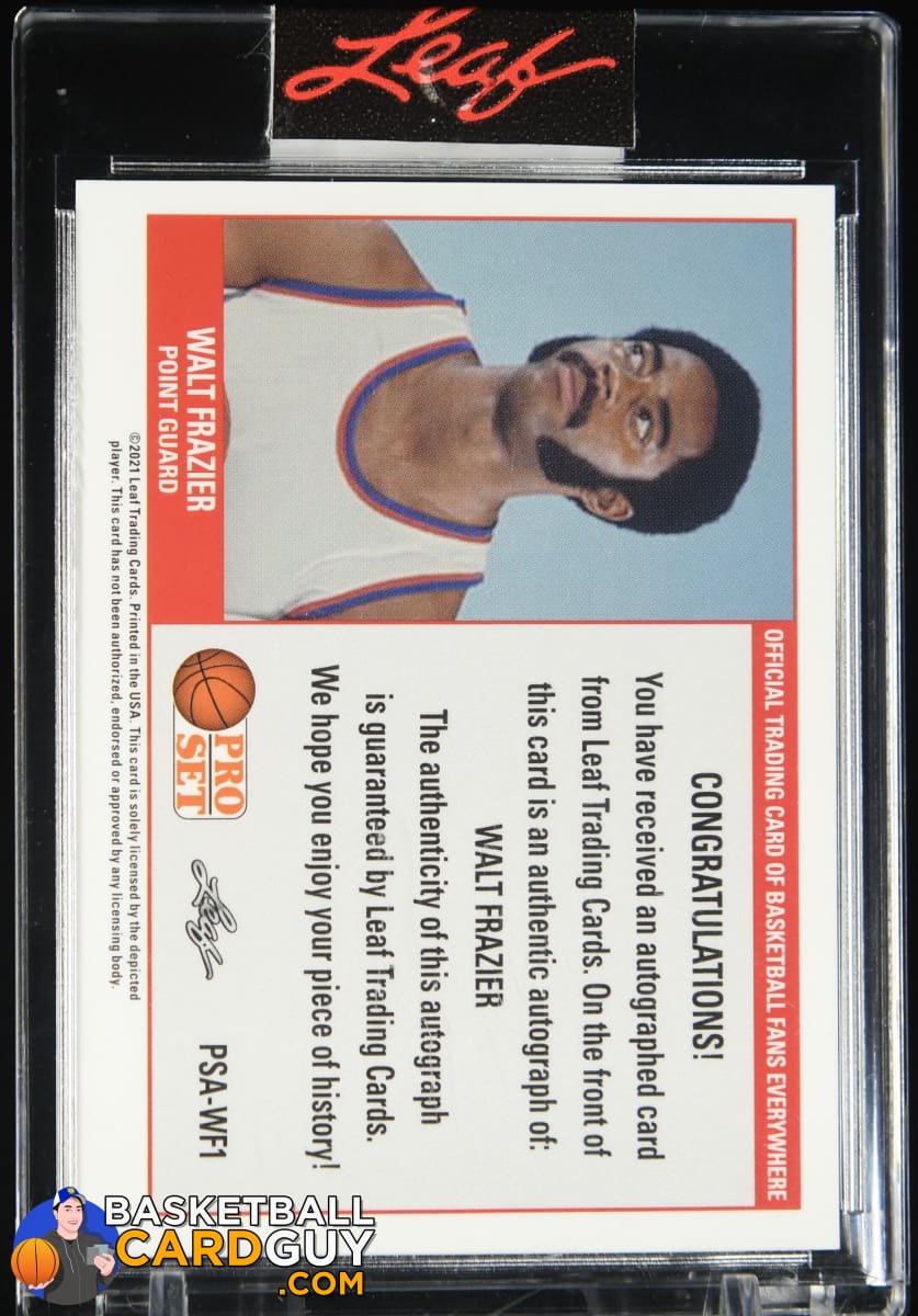 2021 Leaf Pro Set Sports Autographs Red #PSAWF1 Walt Frazier/40