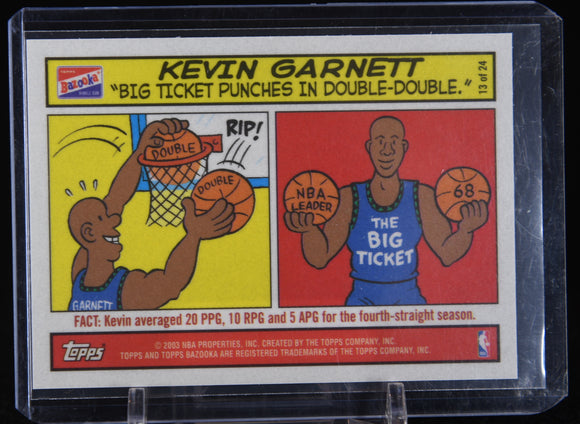 Kevin Garnett 2004-05 Bazooka Comics