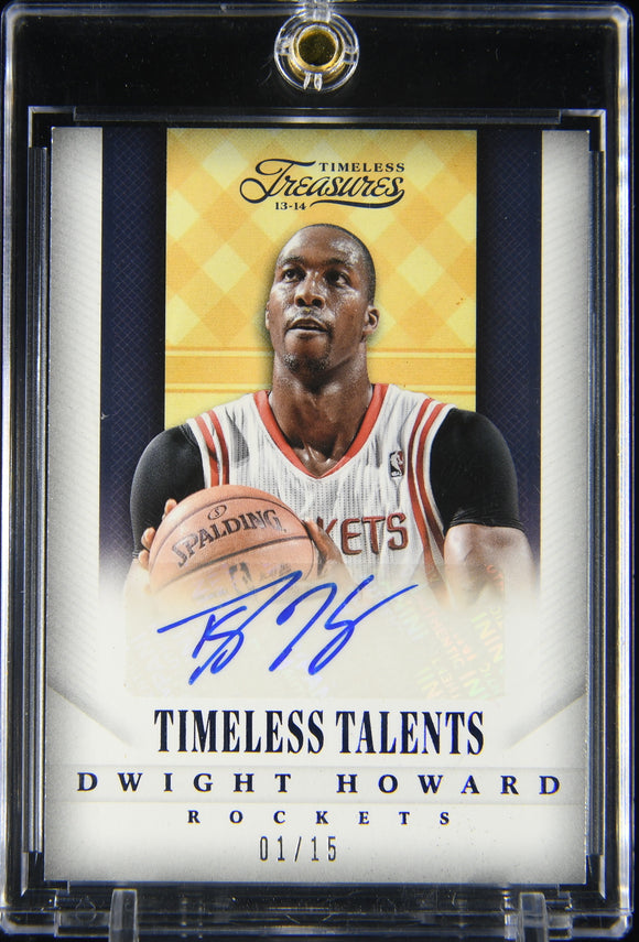 Dwight Howard 2013-14 Timeless Treasures Timeless Talents Sapphire #/15
