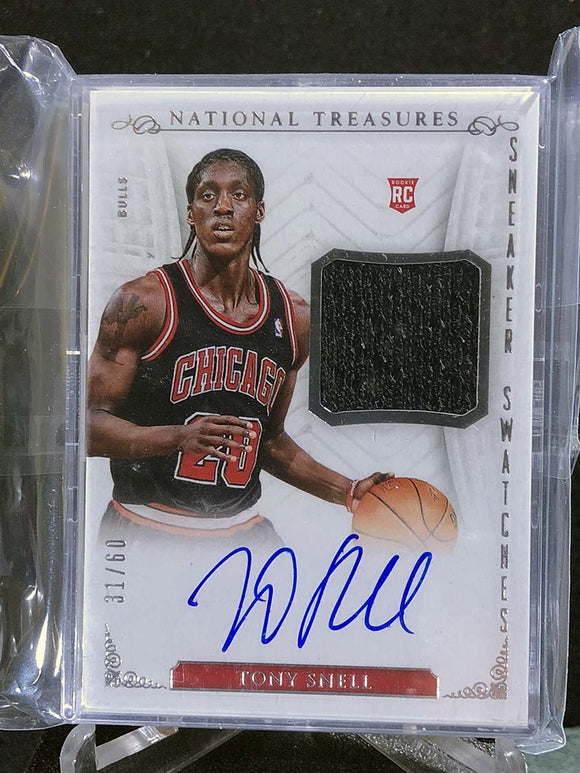 Tony Snell 2013-14 Panini National Treasures Sneaker Swatches Autographs - Basketball Cards