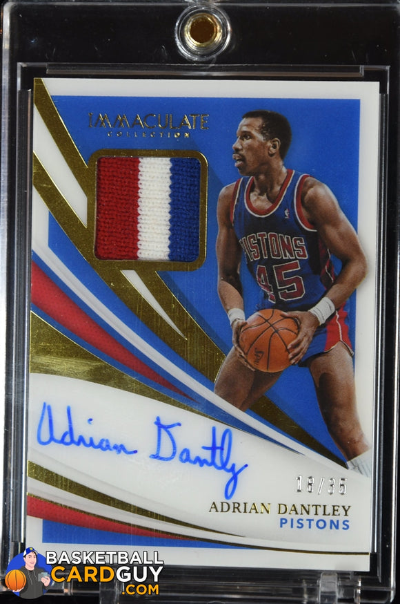 Adrian Dantley 2020-21 Immaculate Collection Patch Autographs #23 #/35 autograph, basketball card, numbered, patch