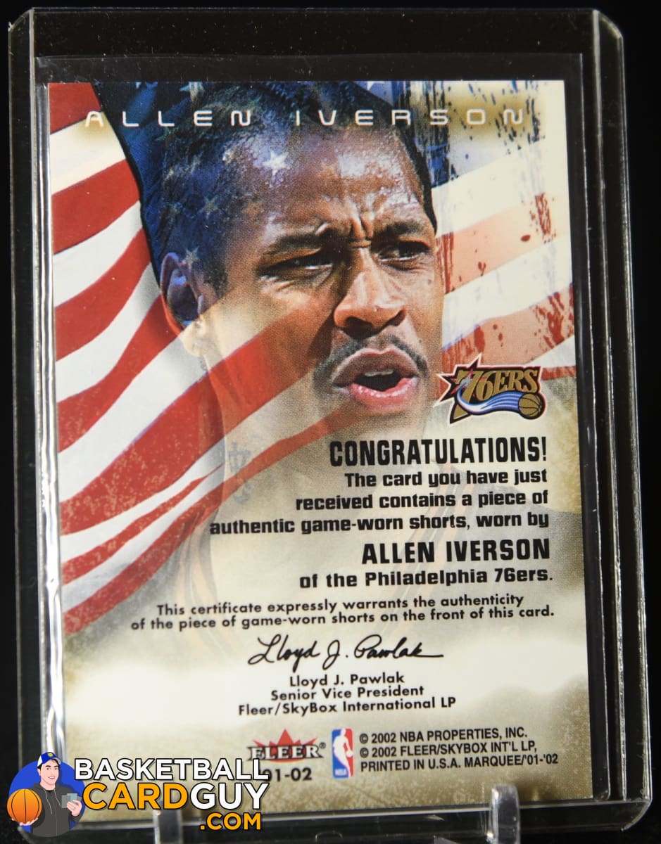 Allen Iverson 2001-02 Fleer Marquee Banner Season Memorabilia #AI –  Basketball Card Guy