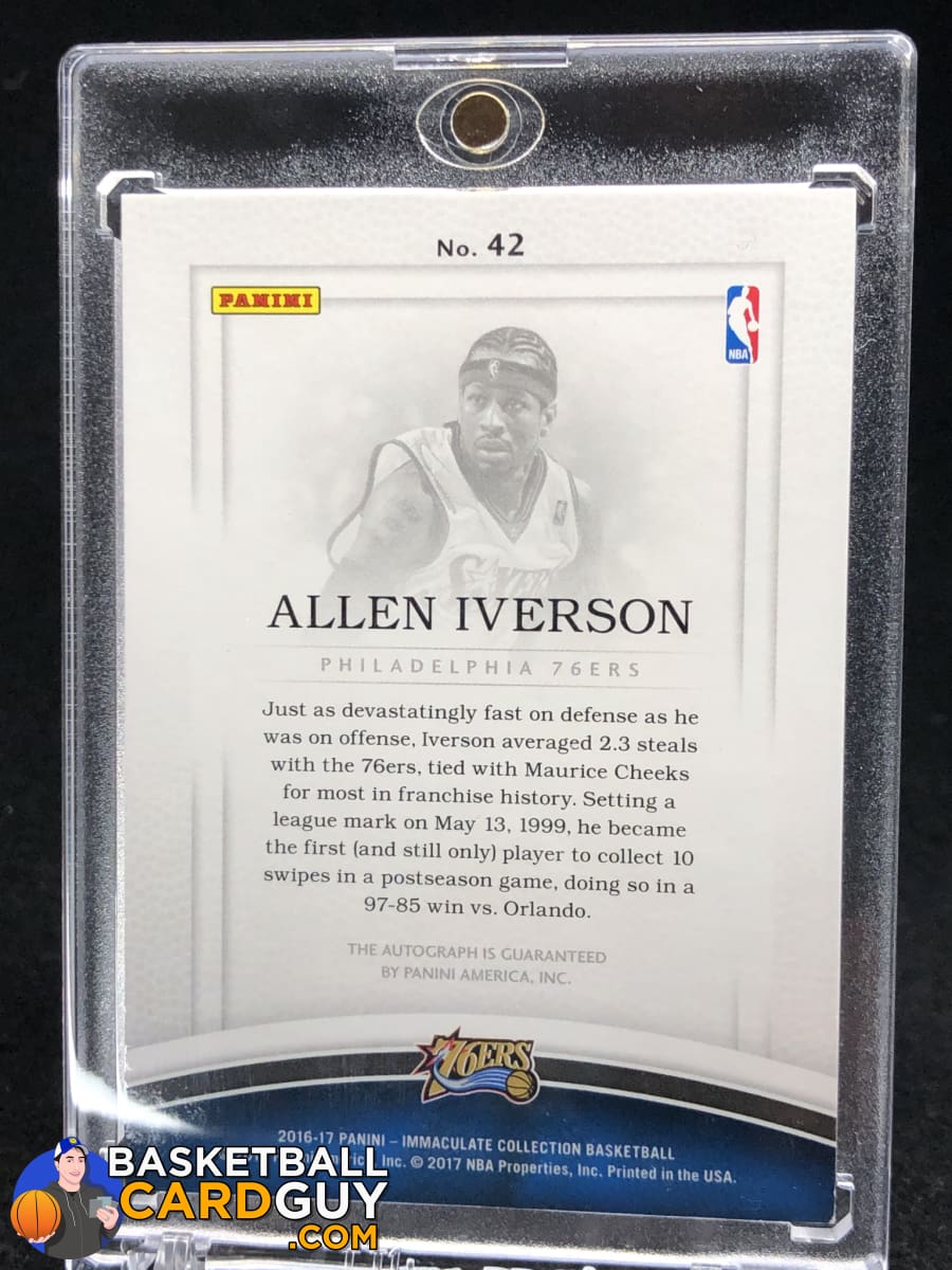 Allen Iverson 2016-17 Immaculate Collection Shadowbox Signatures