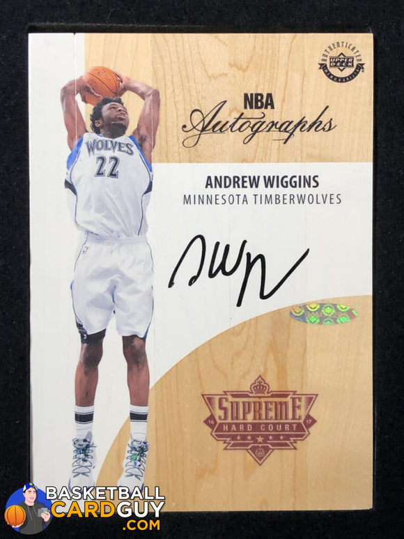 Andrew Wiggins 2016-17 Supreme Hardcourt Jumbo Autographed Floor UDA - Basketball Cards