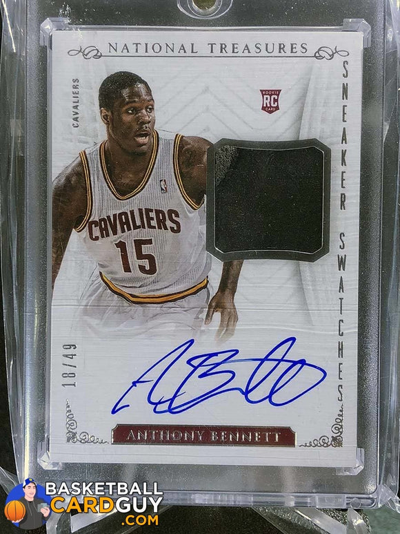 Anthony Bennett 2013-14 Panini National Treasures Sneaker Swatches Autographs #18/49 - Basketball Cards