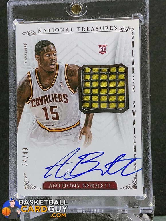Anthony Bennett 2013-14 Panini National Treasures Sneaker Swatches Autographs #34/49 - Basketball Cards