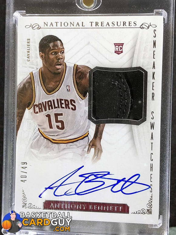Anthony Bennett 2013-14 Panini National Treasures Sneaker Swatches Autographs #40/49 - Basketball Cards