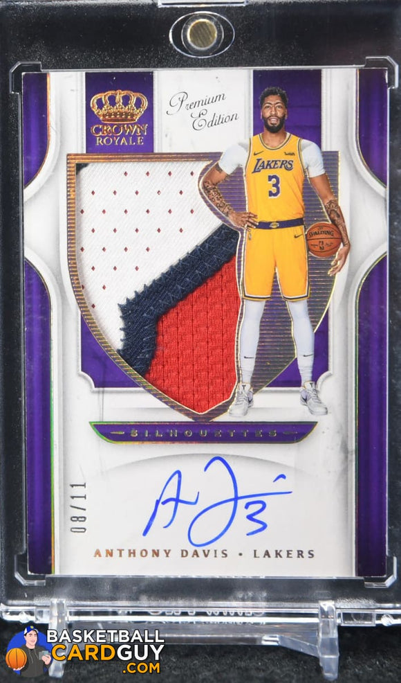 Anthony Davis 2019-20 Crown Royale Autograph Relic Silhouettes Premium Edition #/11 - Basketball Cards