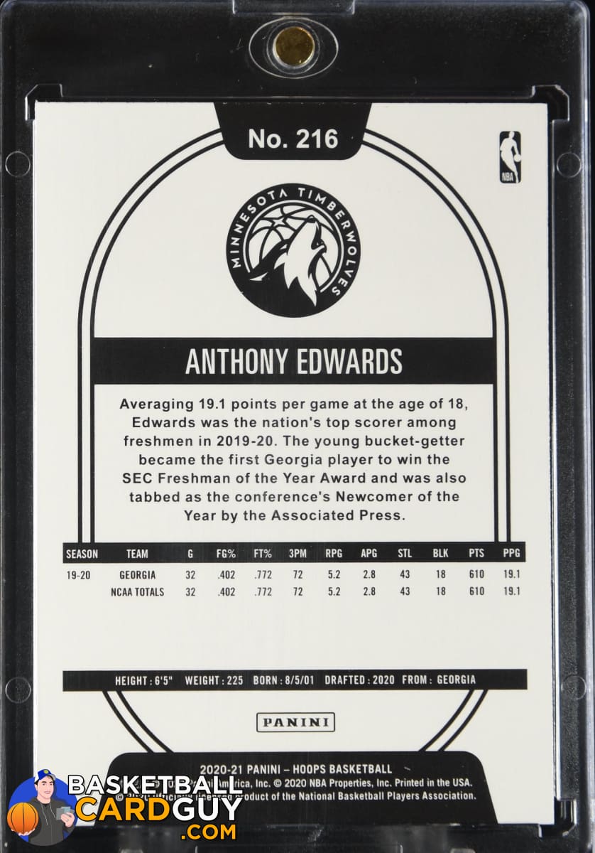 Anthony Edwards 2020-21 Hoops Hyper Blue #216 – Basketball Anthony Edwards 2020-21 Hoops Hyper Blue #216 – Basketball
