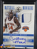 Anthony Mason 2012-13 Limited Monikers Materials Prime #36 PATCH #/25 autograph, basketball card, memorabilia, numbered, patch