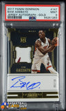 Bam Adebayo 2017-18 Panini Dominion Gold #147 JSY AU PATCH RPA PSA 9 #/10 autograph, basketball card, graded, numbered, patch