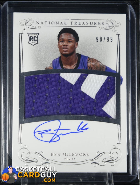 Ben McLemore 2013-14 Panini National Treasures #118 JSY AU RC autograph, basketball card, numbered, patch, rookie card