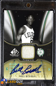 Bill Russell 2006-07 SP Game Used Legendary Fabrics Autographs #BR #/10 autograph, basketball card, numbered, patch
