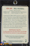 Bill Russell 2009-10 Bowman 48 Autographs #48ABR autograph, basketball card