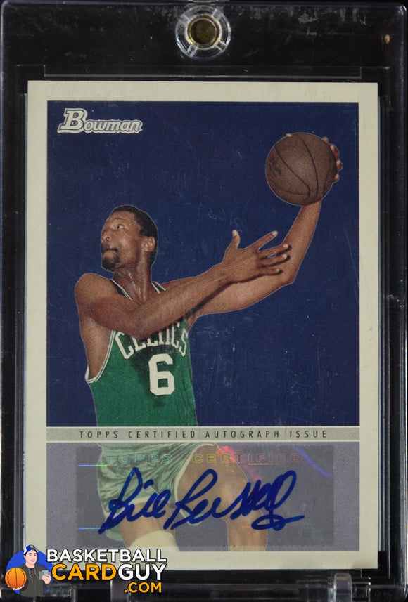 Bill Russell 2009-10 Bowman 48 Autographs #48ABR autograph, basketball card