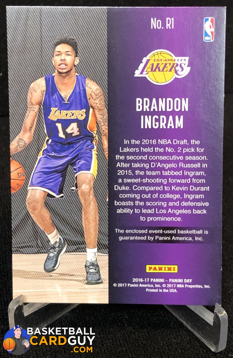 Brandon Ingram 2016-17 Panini Day NBA RC Rookie Memorabilia