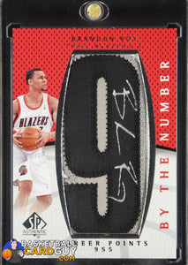 Brandon Roy 2007-08 SP Authentic By The Number Career Points #BNBR #/75 autograph, basketball card, numbered, patch