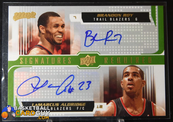 Brandon Roy/LaMarcus Aldridge 2008-09 Upper Deck MVP Signatures Required #SRAR autograph, basketball card