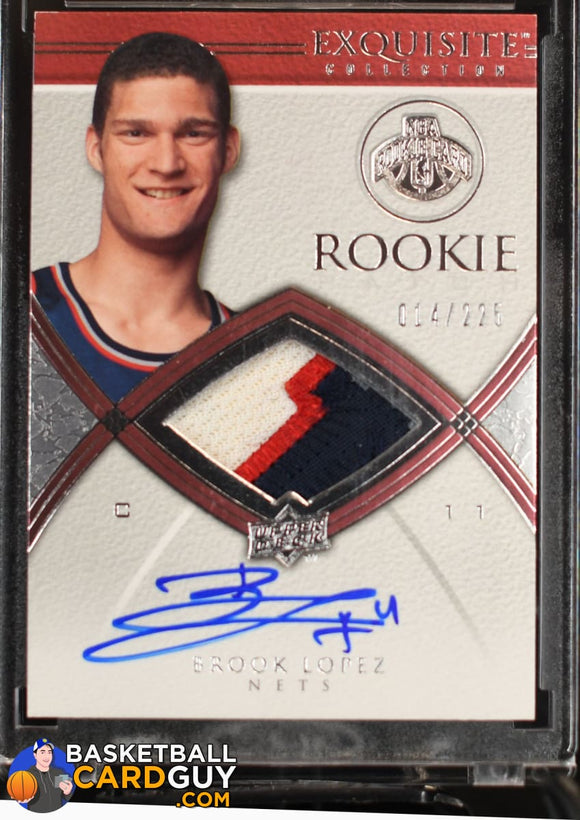 Brook Lopez 2008-09 Exquisite Collection JSY AU RC #/225 - Basketball Cards