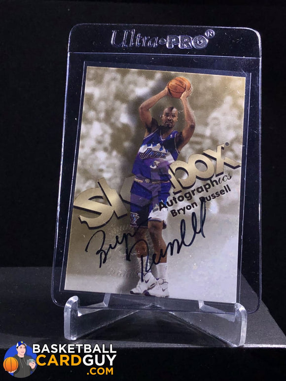 Bryon Russell 1998-99 Skybox Premium Autographics - Basketball Cards