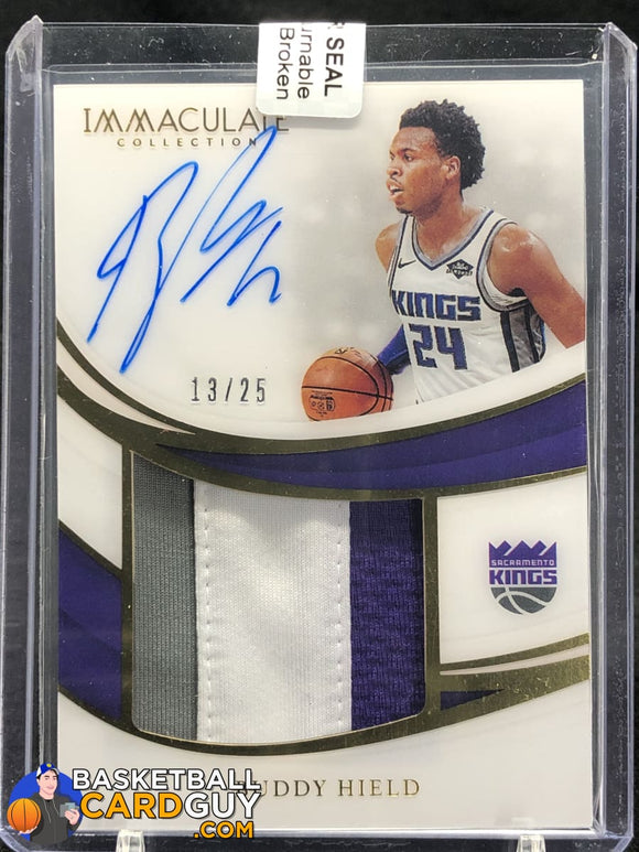 Buddy Hield 2018-19 Immaculate Collection Premium Patch Autographs #/25 - Basketball Cards
