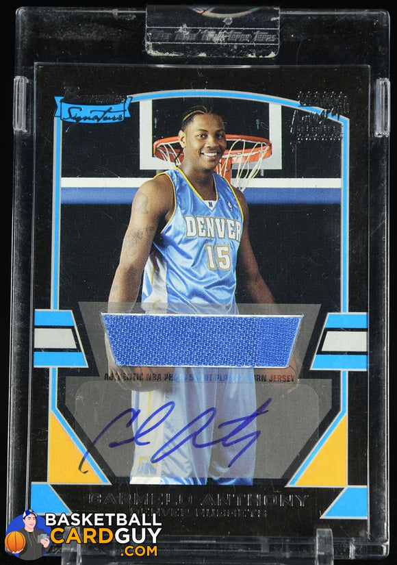 Carmelo Anthony Denver Nuggets Autographed Light Blue Mitchell