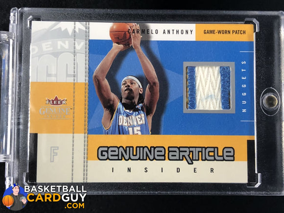 Carmelo Anthony 2003-04 Fleer Genuine Insider Genuine Article Insider #/50 - Basketball Cards