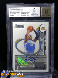 Carmelo Anthony 2006-07 Topps Trademark Moves Swish Autographs #/75 BGS 8 - Basketball Cards