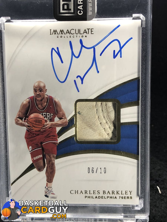 Charles Barkley 2018-19 Immaculate Collection Sneaker Swatches Signatures #/10 - Basketball Cards